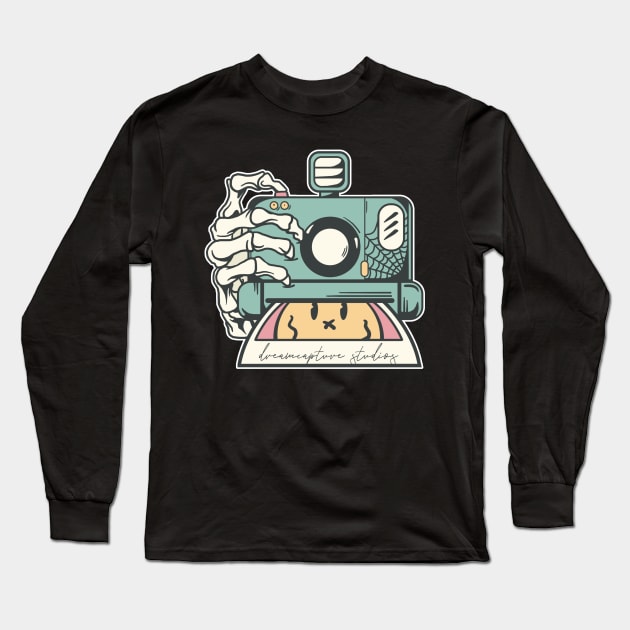 skeleton old school camera Long Sleeve T-Shirt by yllvvdsrdr